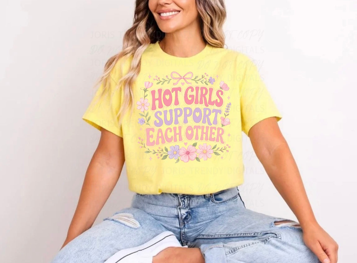 Hot girls support each other