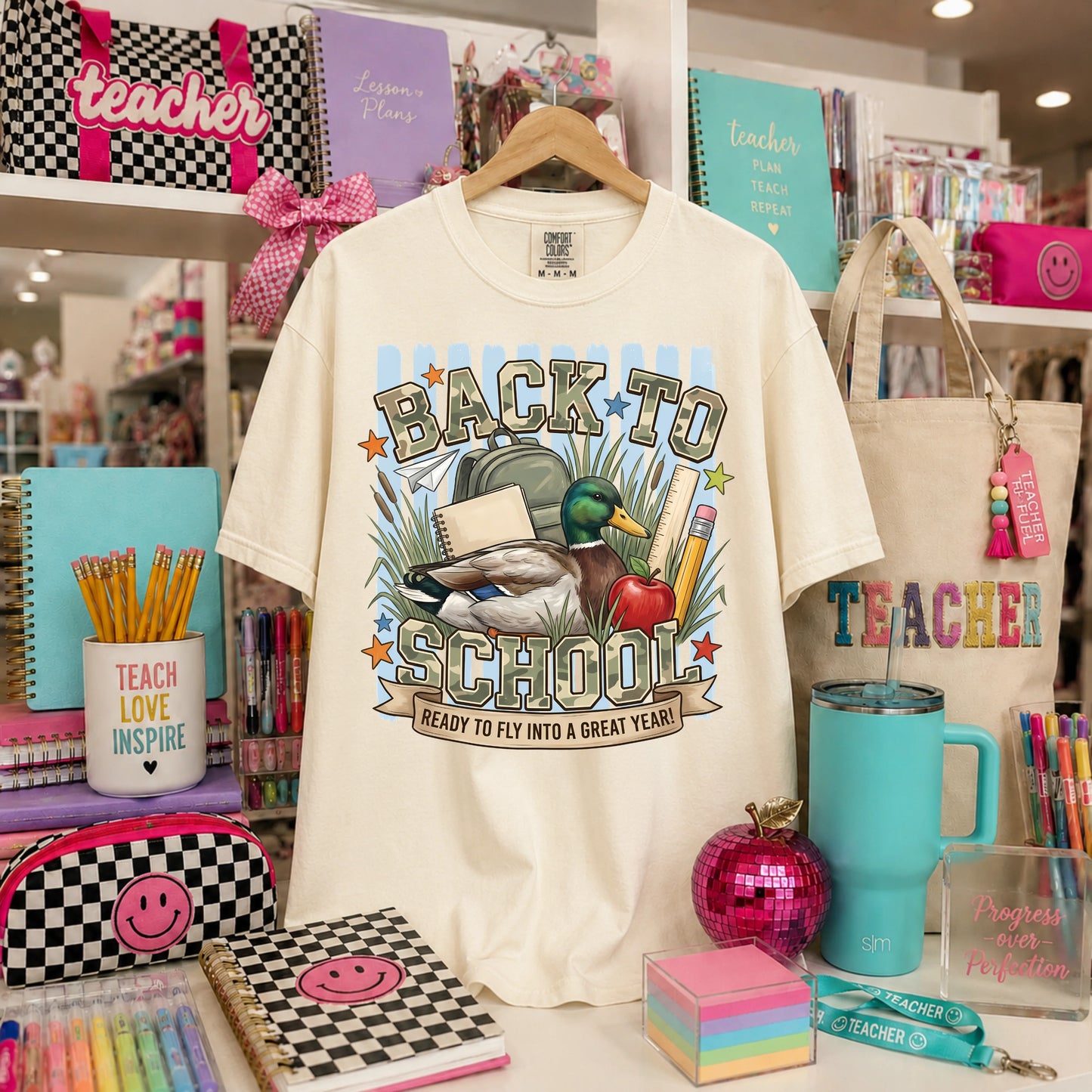Back to school duck