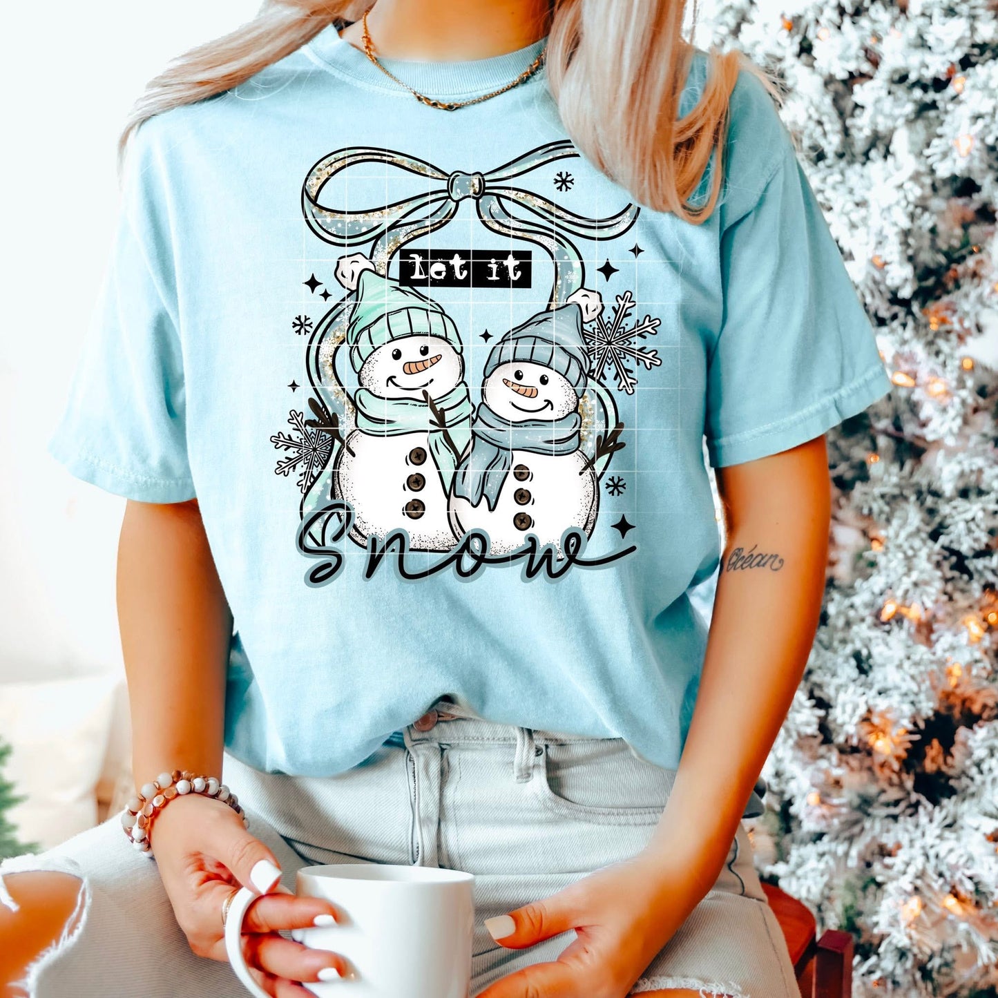 Blue snowman