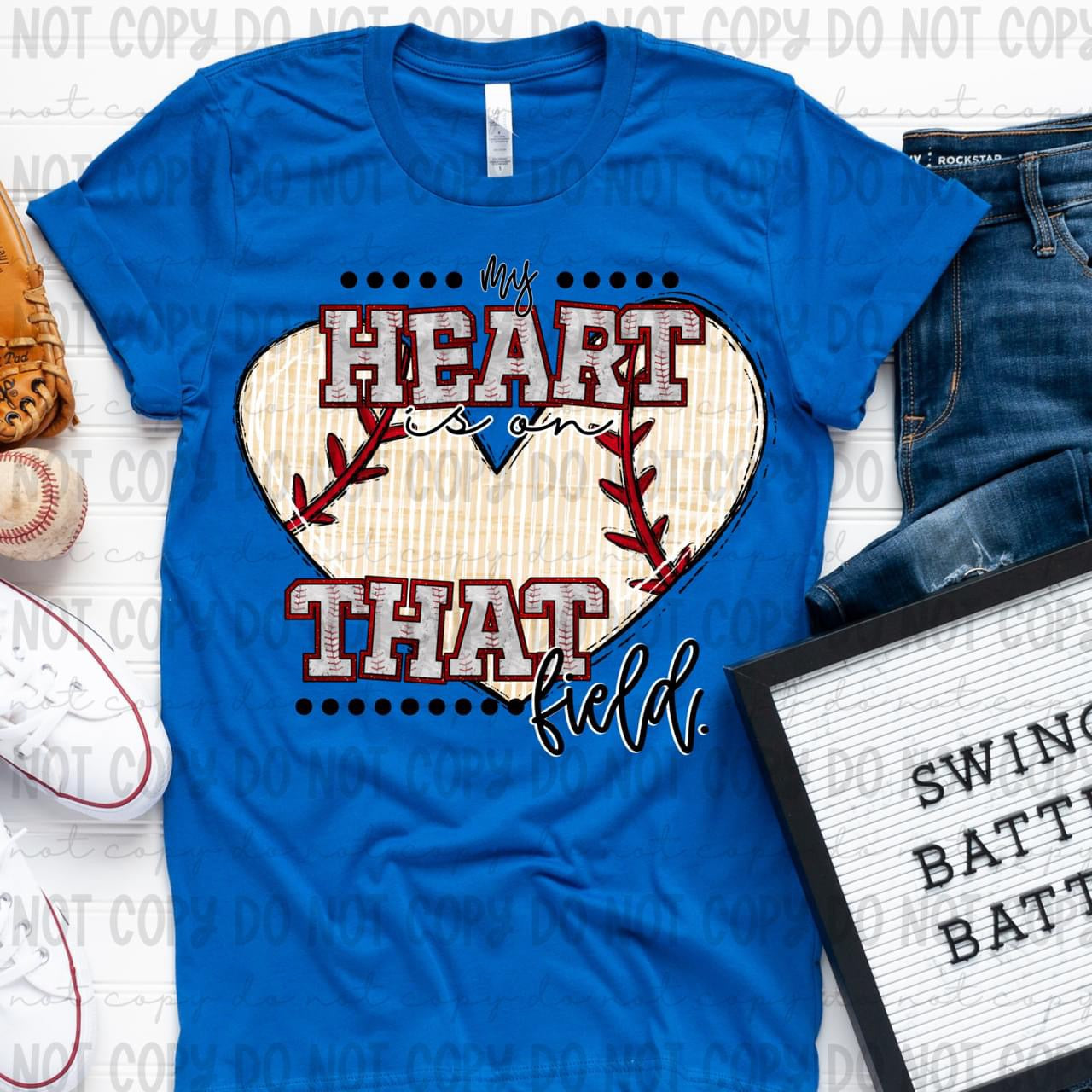 Baseball heart on that field