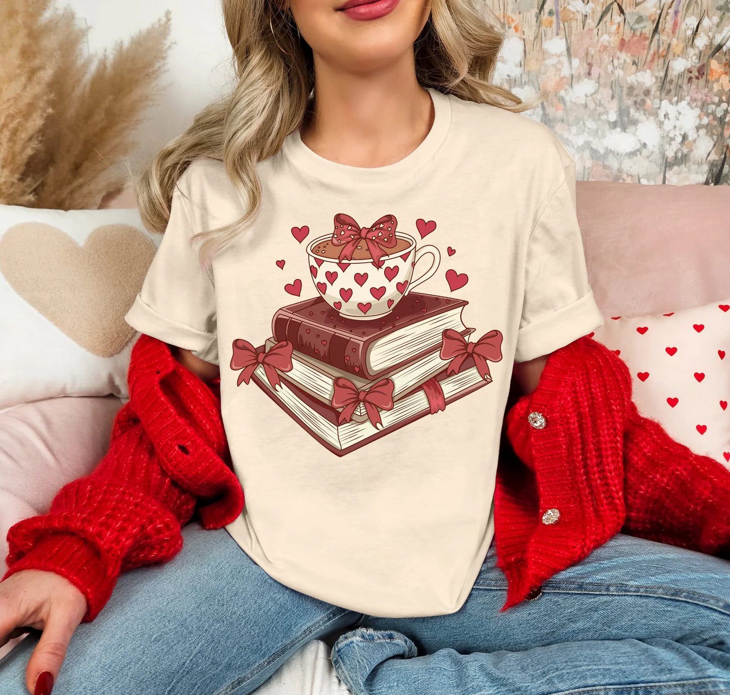 Valentine bookstack