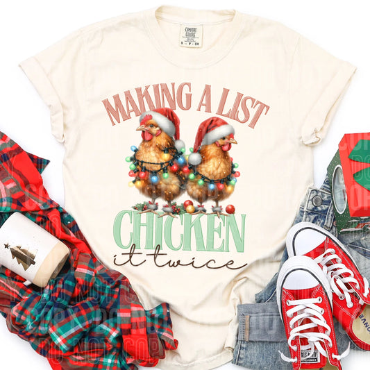 Makin a list chicken it twice