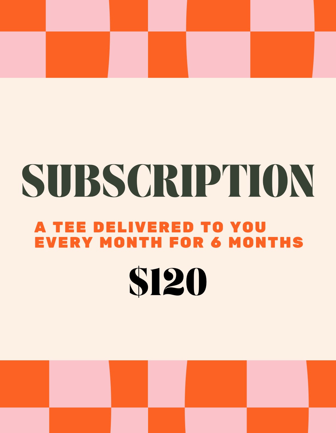 6 month subscription - leave your interests in order notes and each tee will be in those themes!