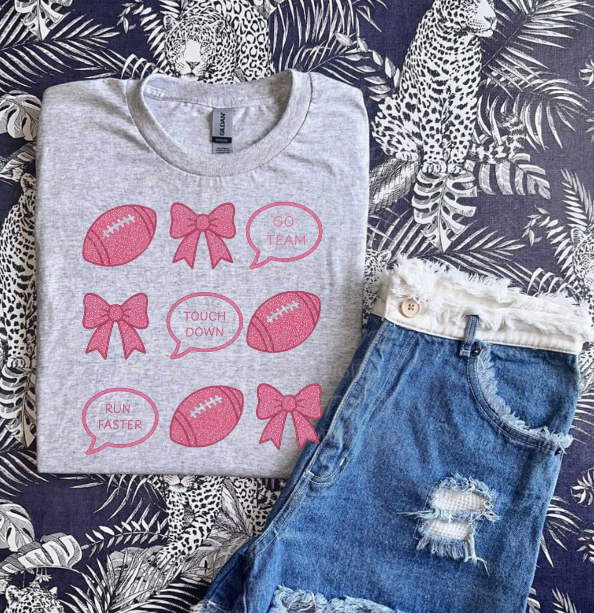 Pink glitter football