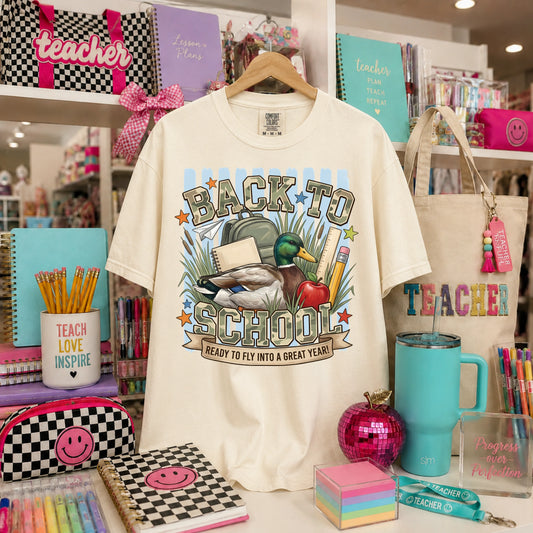 Back to school duck
