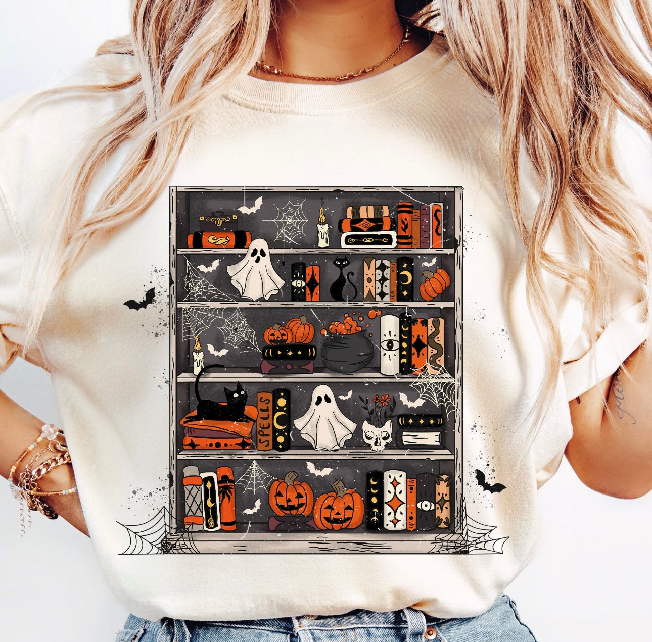 Spooky bookshelf