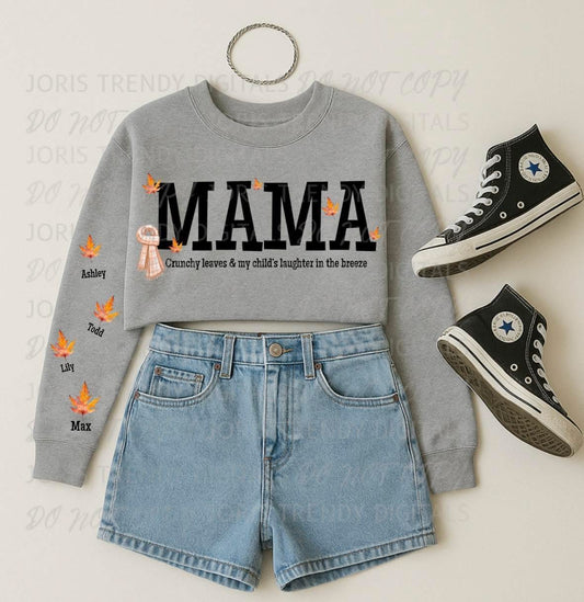 Custom fall leaves mama crew - PLEASE PUT NAMES IN ORDER NOTES