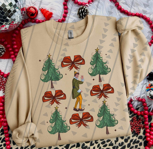 Christmas trees and bows