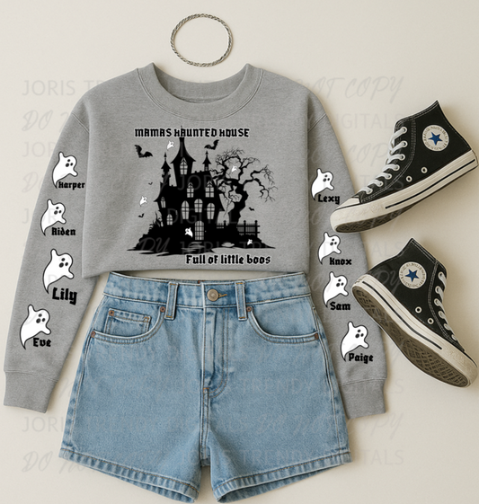 Custom haunted house mama crew - PLEASE PUT NAMES IN ORDER NOTES