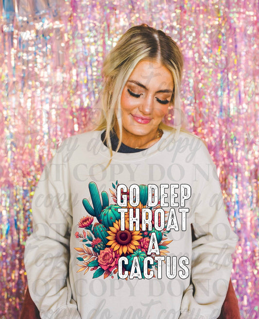 Go deep throat a cactus