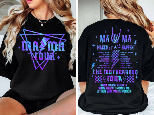 Mama tour tshirt with front and back design